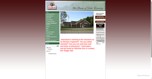 Security scan screenshot of https://www.nashotah-wi.gov/