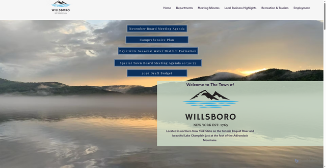 Security scan screenshot of https://www.townofwillsboro.com/