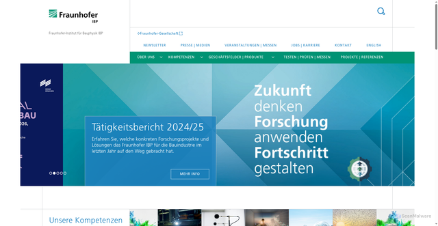 Security scan screenshot of https://www.ibp.fraunhofer.de/