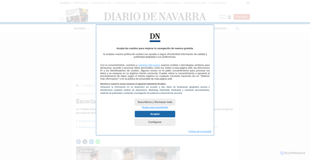 Security scan screenshot of https://www.diariodenavarra.es/noticias/deportes/futbol/2024/06/18/escocia-apura-opciones-suiza-alza-612467-1022.html