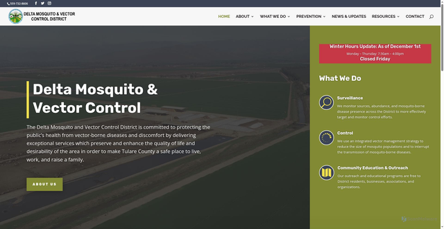 Security scan screenshot of https://deltamvcd.gov/