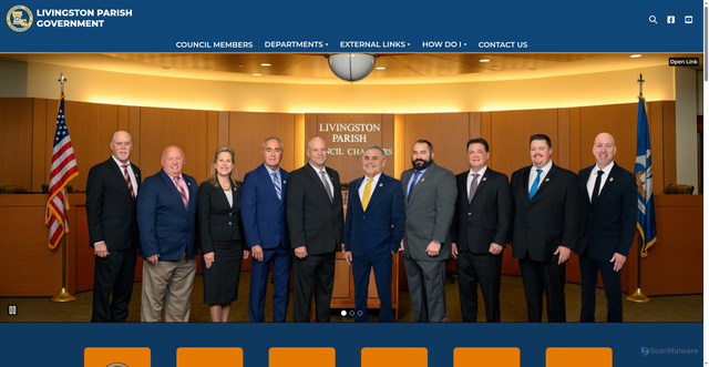 Security scan screenshot of https://www.livingstonparishla.gov/