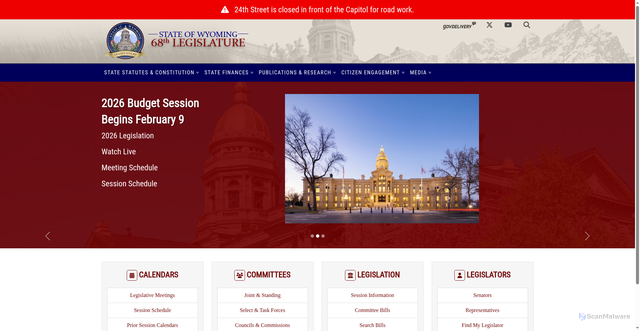 Security scan screenshot of https://wyoleg.gov/
