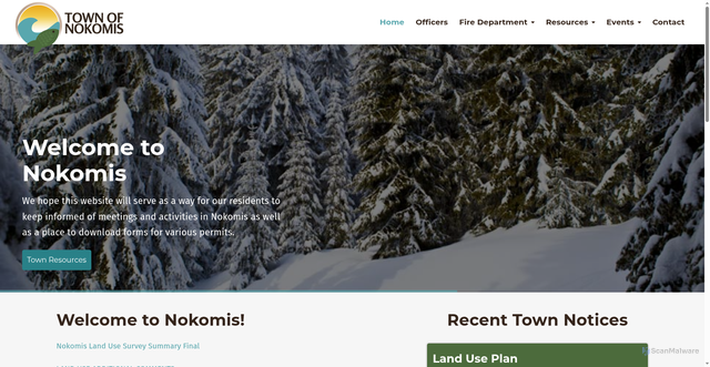 Security scan screenshot of https://www.nokomiswi.gov/