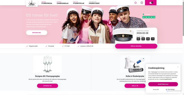 Security scan screenshot of https://wordpress.crownstudent.com/