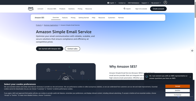 Security scan screenshot of https://ap-southeast-1.amazonses.com