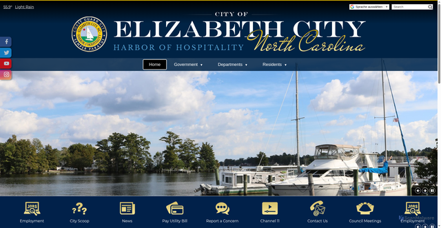 Security scan screenshot of https://elizabethcitync.gov/