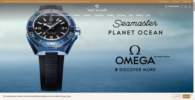 Security scan screenshot of https://michaeljonesjeweller.co.uk