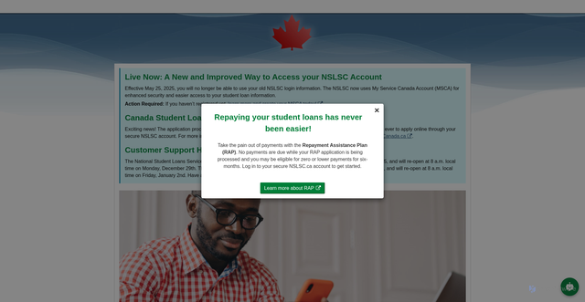 Security scan screenshot of https://www.csnpe-nslsc.canada.ca/en/home