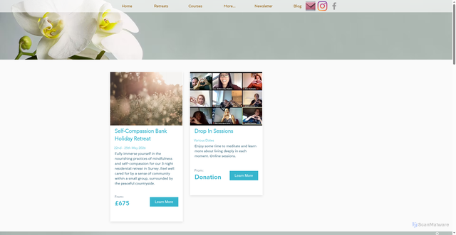 Security scan screenshot of http://www.mindfullivingcommunity.co.uk/