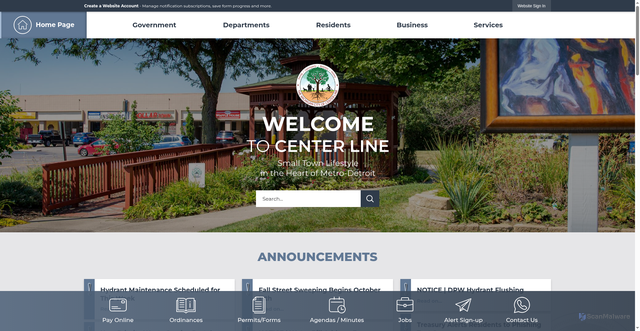 Security scan screenshot of https://centerline.gov/