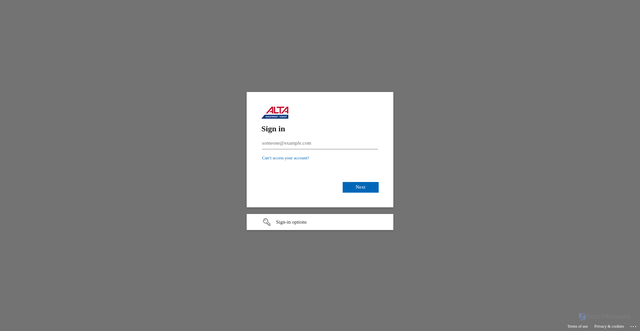 Security scan screenshot of https://altaequipment-my.sharepoint.com