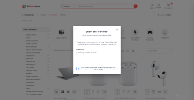 Security scan screenshot of https://allelectromarket.com/shop/?layout_style=grid&column=column-4&sidebar=sidebar-left
