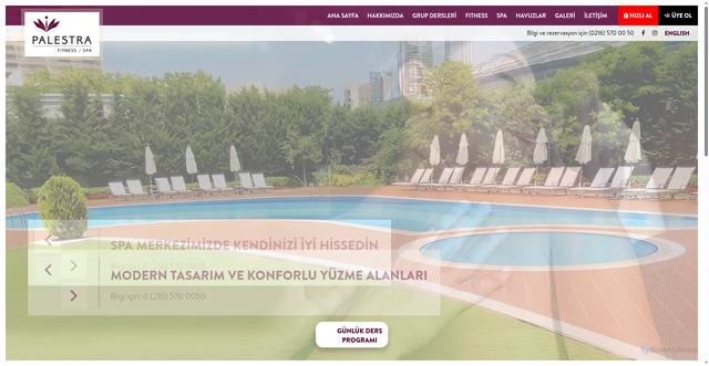 Security scan screenshot of https://www.palestra.com.tr/