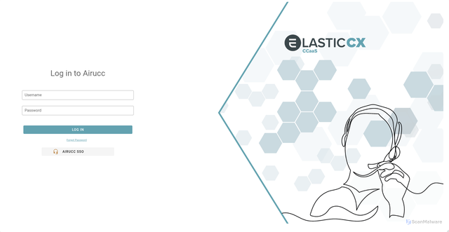Security scan screenshot of https://airucc.elasticcx.com
