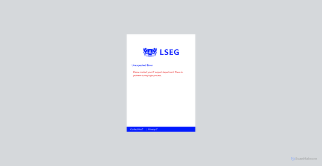 Security scan screenshot of https://login.ciam.refinitiv.com