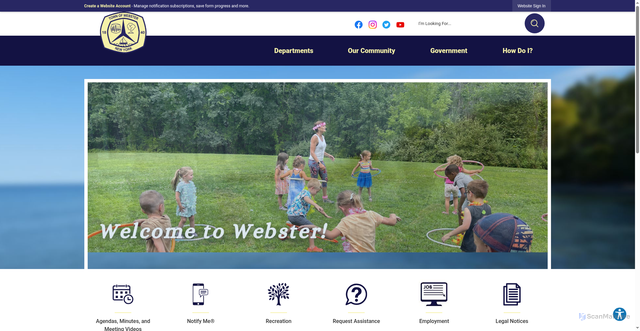 Security scan screenshot of https://websterny.gov/