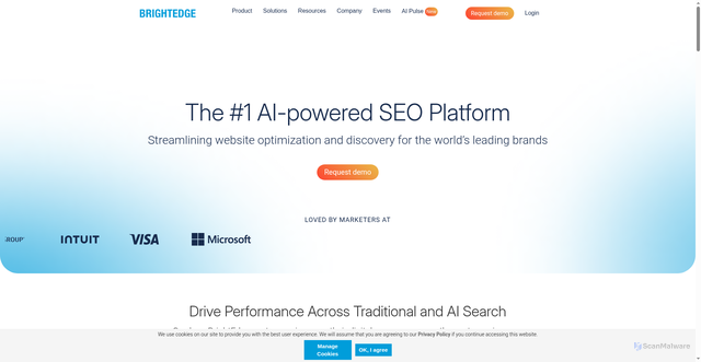 Security scan screenshot of https://brightedge.com