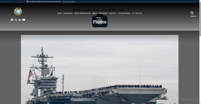 Security scan screenshot of https://www.pacom.mil/Media/Photos/igphoto/2002237149/