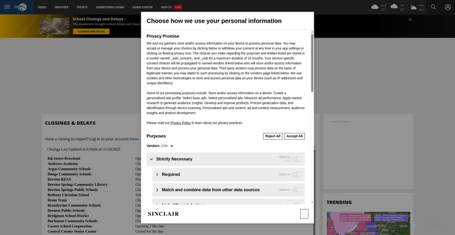 Security scan screenshot of https://wsbt.com/weather/closings