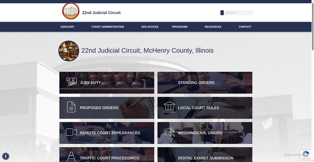 Security scan screenshot of https://www.22ndcircuitil.gov/