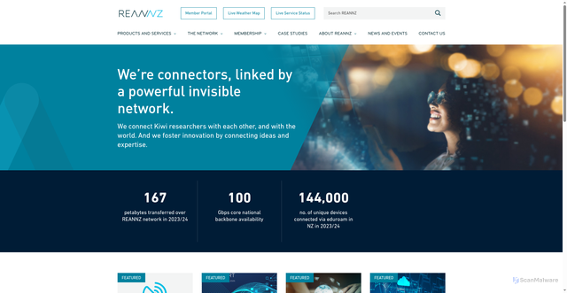 Security scan screenshot of https://www.reannz.co.nz/