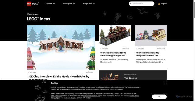 Security scan screenshot of https://beta.ideas.lego.com