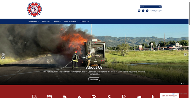 Security scan screenshot of https://www.northsummitfireut.gov/