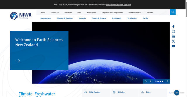 Security scan screenshot of https://niwa.co.nz/