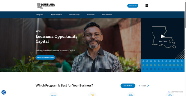 Security scan screenshot of https://www.louisianassbci.com/