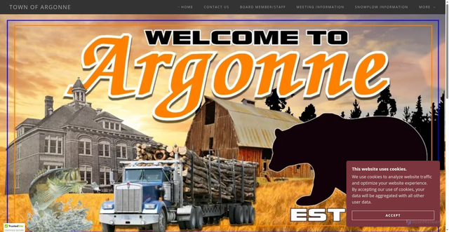 Security scan screenshot of https://argonnewi.gov/