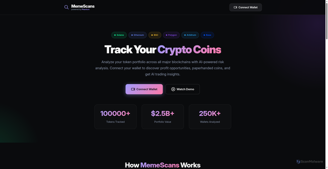 Security scan screenshot of https://memescandata.skin/?xwbdgN6qtb