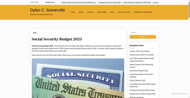 Security scan screenshot of https://dylancsomerville.pages.dev/afrpm-social-security-budget-2025-hqdfy/