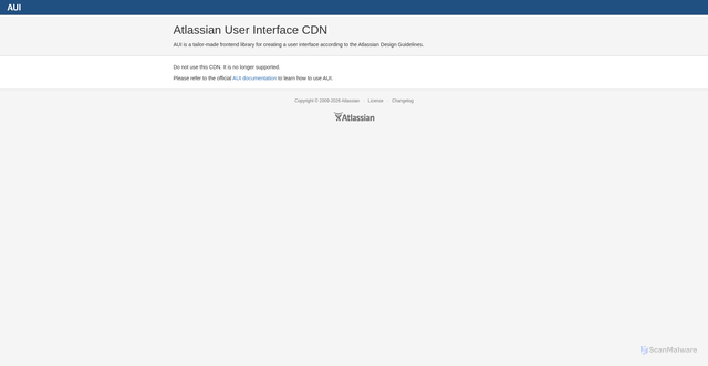 Security scan screenshot of https://aui-cdn.atlassian.com