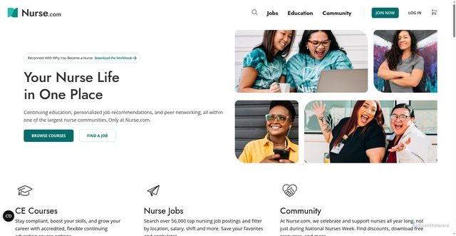 Security scan screenshot of https://www.nurse.com