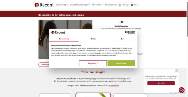 Security scan screenshot of https://reconi.nl