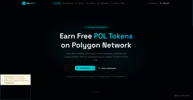 Security scan screenshot of https://polfaucet.pages.dev