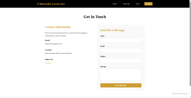 Security scan screenshot of https://smercedeslovett.com/contact.html