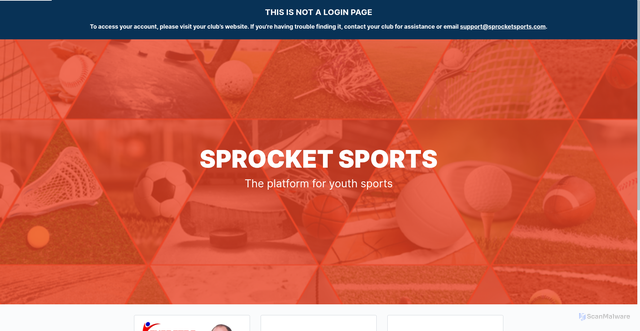 Security scan screenshot of https://login.sprocketsports.com