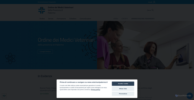 Security scan screenshot of https://www.veterinaripalermo.it/