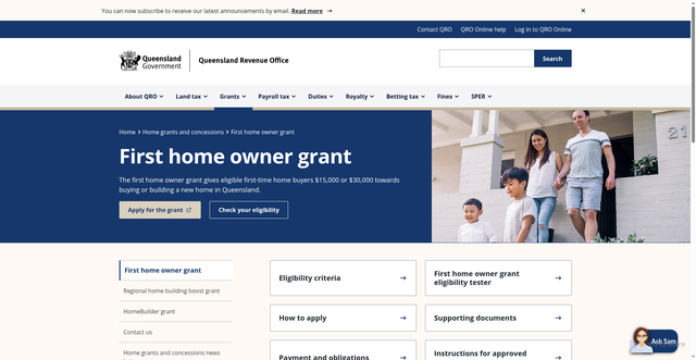 Security scan screenshot of https://qro.qld.gov.au/property-concessions-grants/first-home-grant/