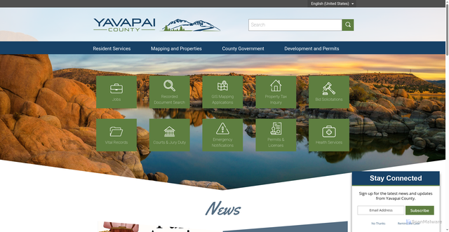 Security scan screenshot of https://www.yavapaiaz.gov/