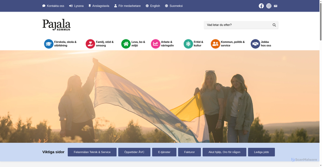 Security scan screenshot of https://www.pajala.se/