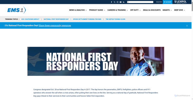 Security scan screenshot of https://www.ems1.com/national-first-responders-day