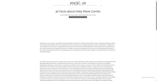 Security scan screenshot of https://cakrawalapixellab-dpet3uwhks0r.edgeone.app/30-facts-about-holly-marie-combs.html