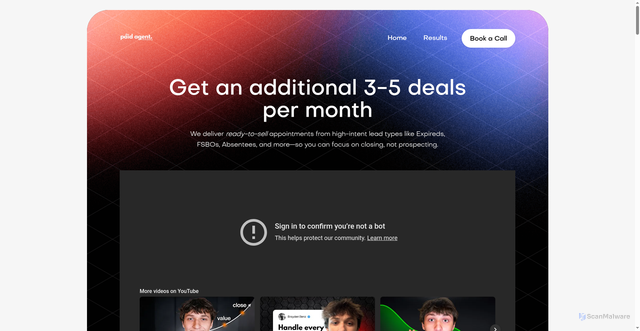 Security scan screenshot of https://thepaidagentconsult.com/