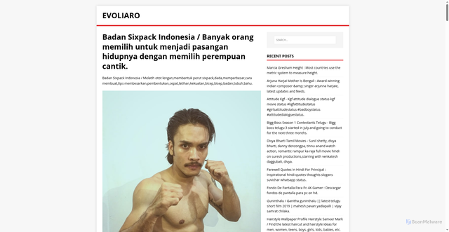 Security scan screenshot of https://oralivos.pages.dev/posts/badan-sixpack-indonesia
