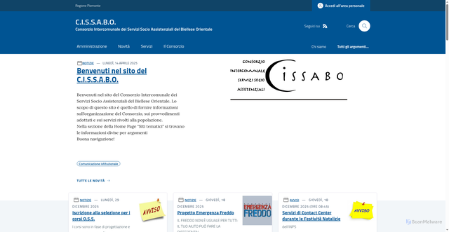 Security scan screenshot of https://www.cissabo.org/