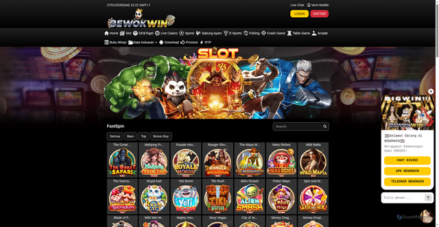 Security scan screenshot of https://apk5-bewokwin.com/desktop/game/slot/fastspin