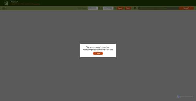 Security scan screenshot of https://firemap.wildfirerisk.utah.gov/